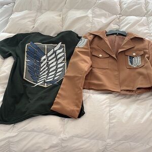 Attack on Titans costume jacket & T-Shirt bundle